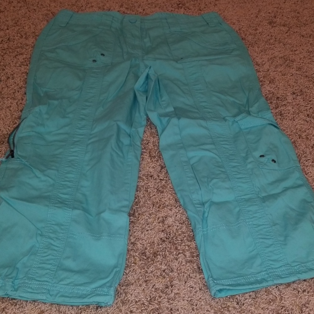 Turquoise capris